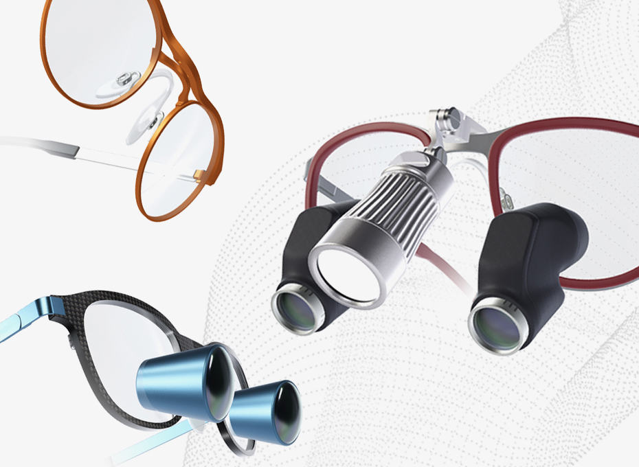 ExamVision 3D Loupe Creator med Galilean HD-lupp och Kepler Reflekt