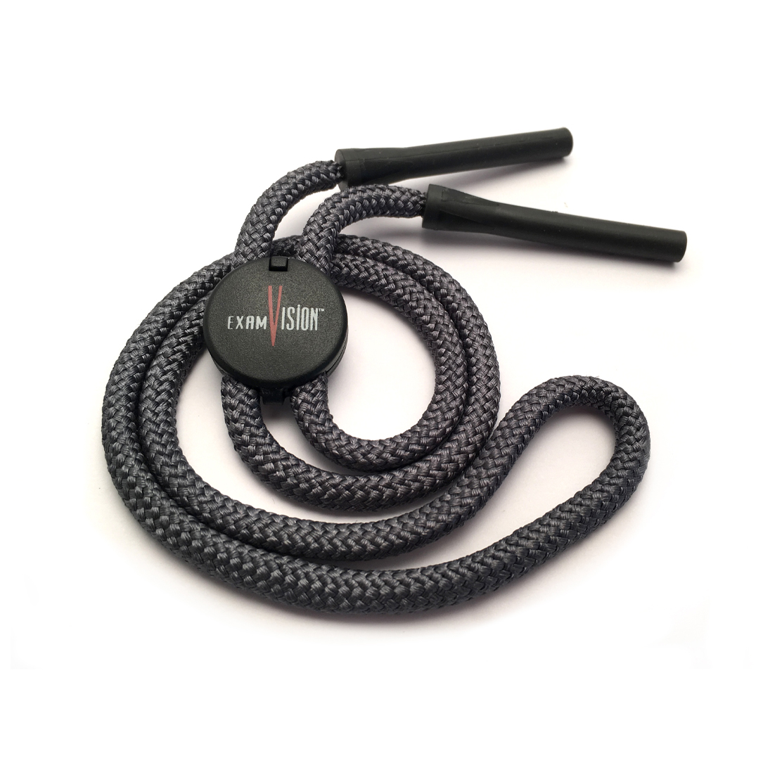 Neck cord for loupes in black colour