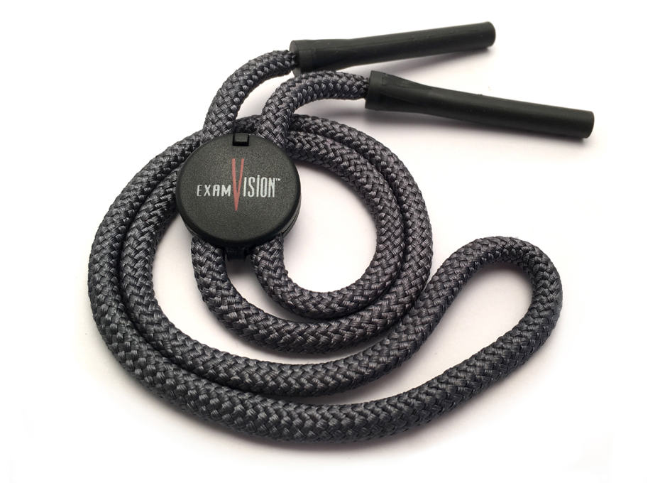 Neck cord for loupes in black colour